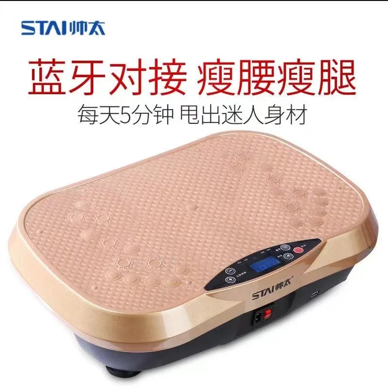 Masajeador vibratorio para fitness, batidor de grasa con música vía Bluetooth.