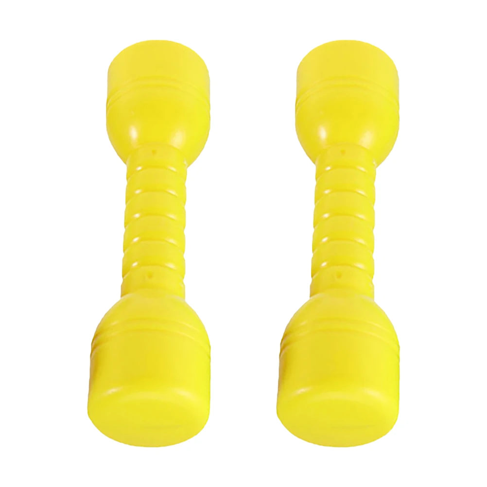 2 mancuernas de plástico