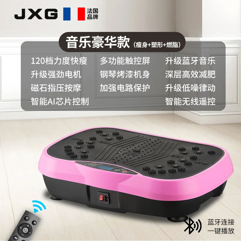 Masajeador vibratorio para fitness, batidor de grasa con música vía Bluetooth.