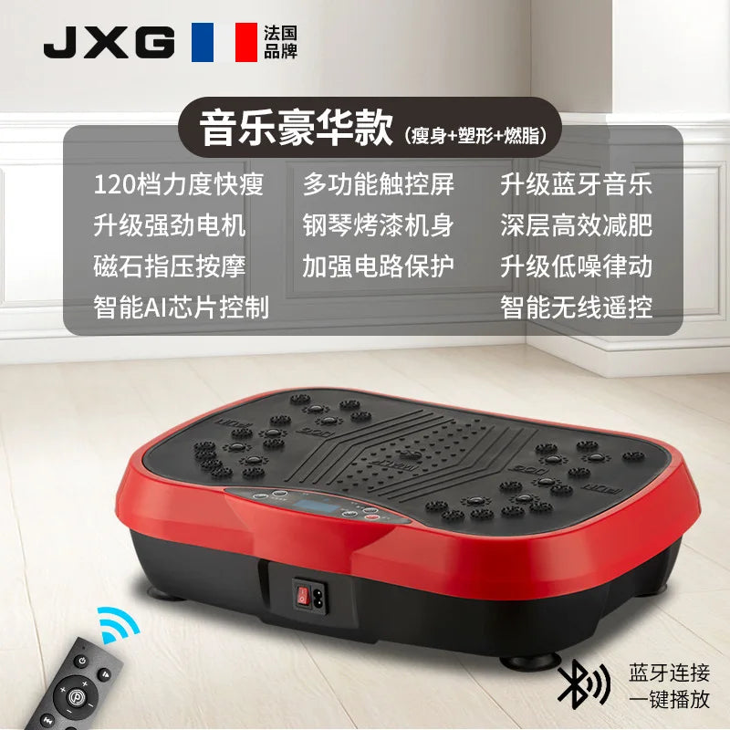 Masajeador vibratorio para fitness, batidor de grasa con música vía Bluetooth.