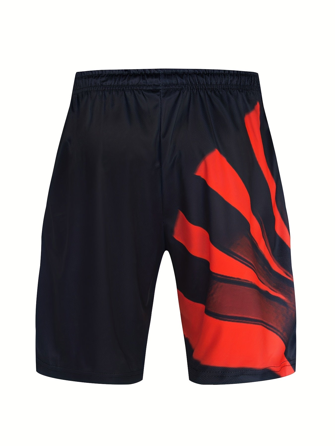 2-Piece Mens Cartoon Print Sports Set - Soft 100% Polyester Crew Neck T-Shirt and Active Drawstring Shorts for Fitness, Novelty, and Weekend Casual Wear