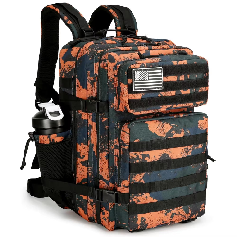 45L Tactical Backpack 3P Bag Assault Backpack Outdoor 3 Days Travel Waterproof Climbing Rucksack Camping Hiking Hunting Mochila