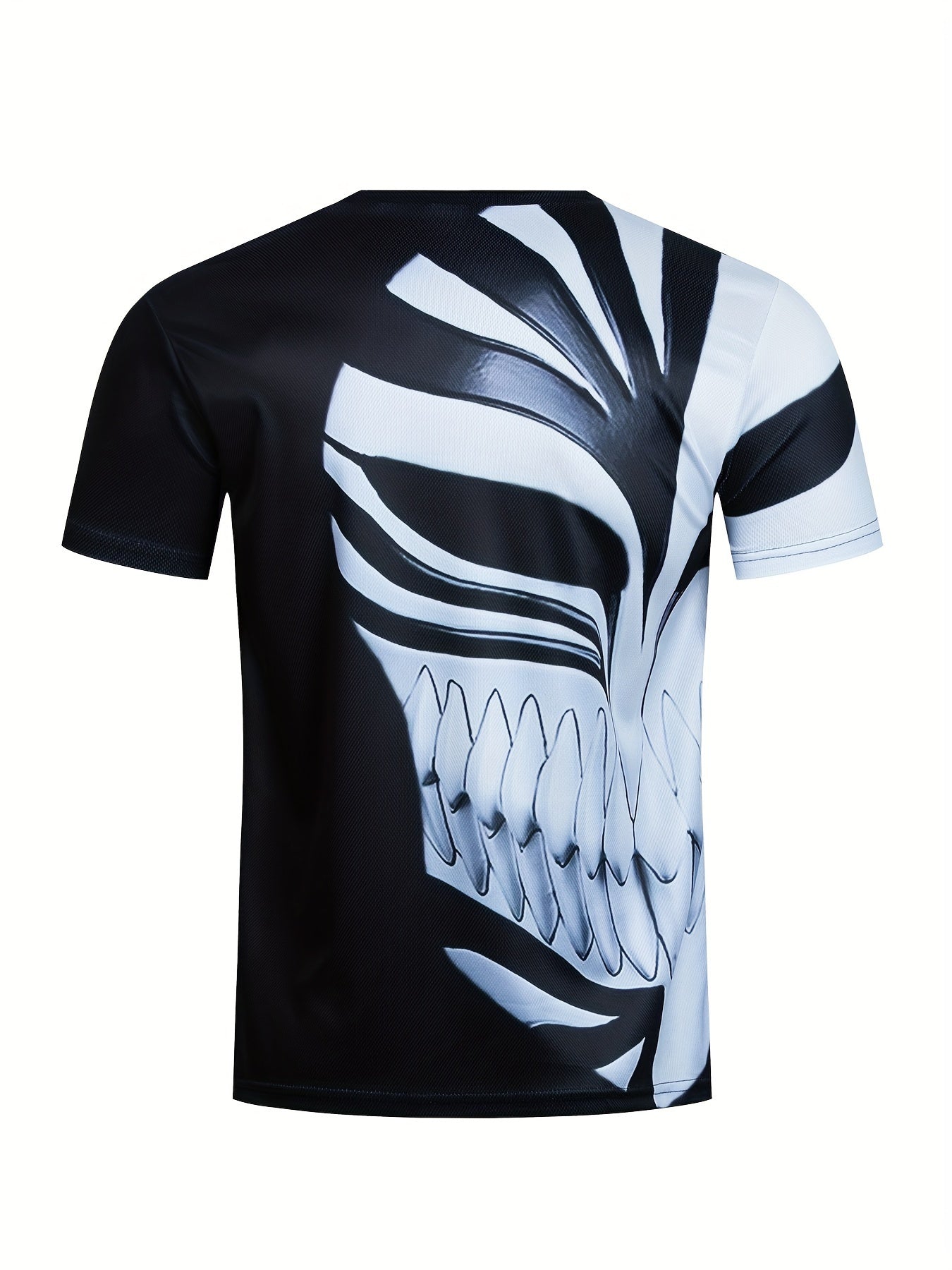 2-Piece Mens Cartoon Print Sports Set - Soft 100% Polyester Crew Neck T-Shirt and Active Drawstring Shorts for Fitness, Novelty, and Weekend Casual Wear