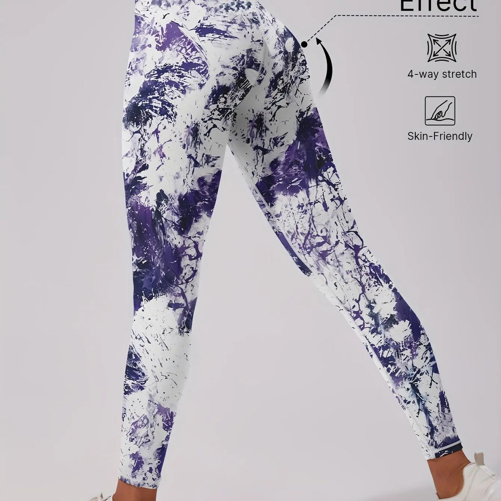 za Leggings Térmicos Tie-Dye con Forro Polar