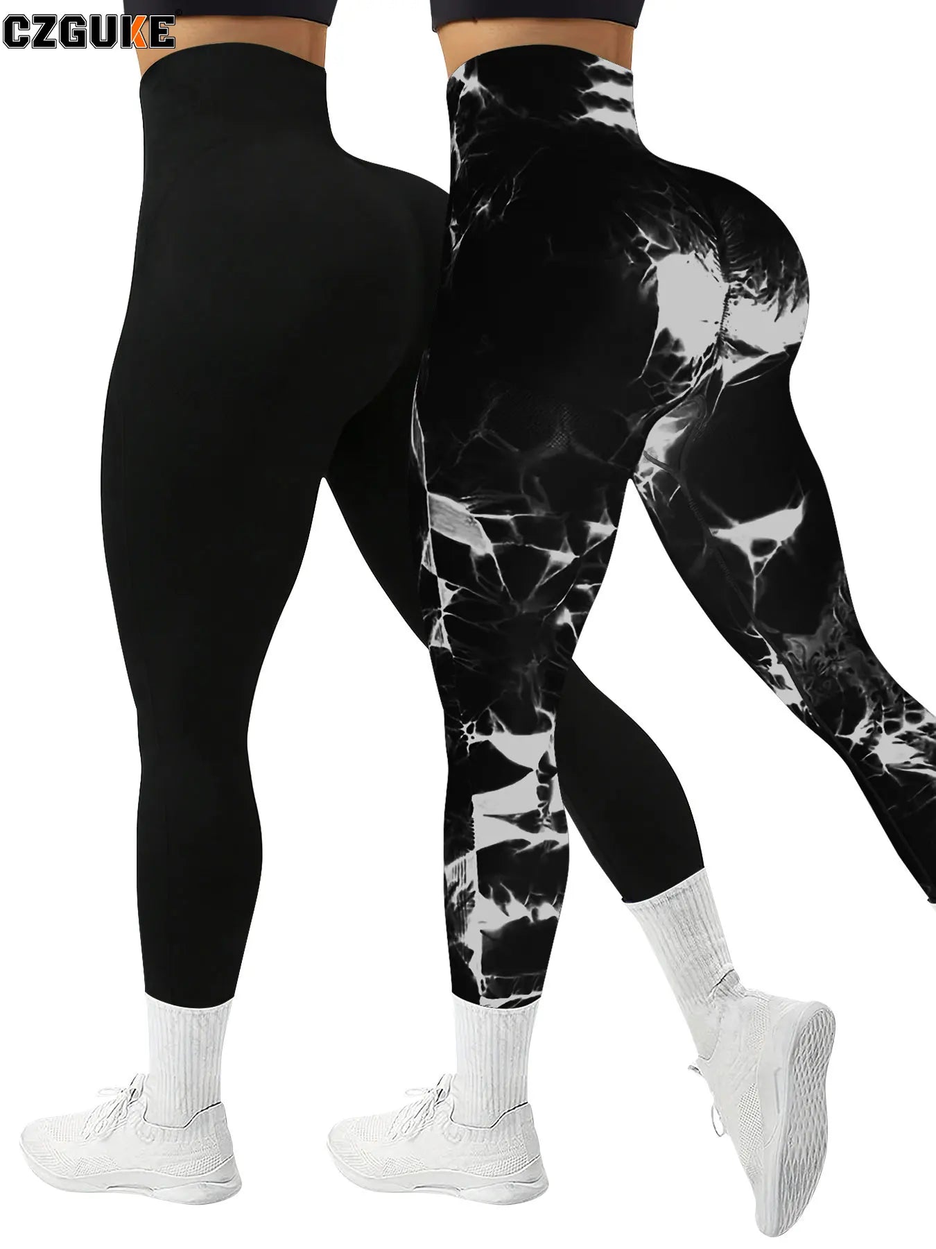 za Pack x2: Leggings Deportivos Tie-Dye Push-Up)