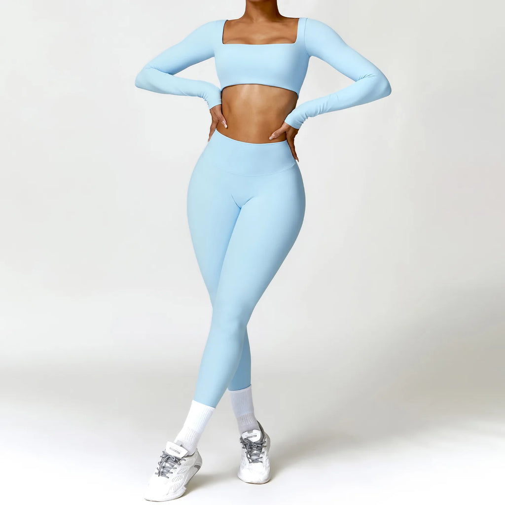 Conjunto Deportivo 2 Piezas Top Cruzado y Leggings
