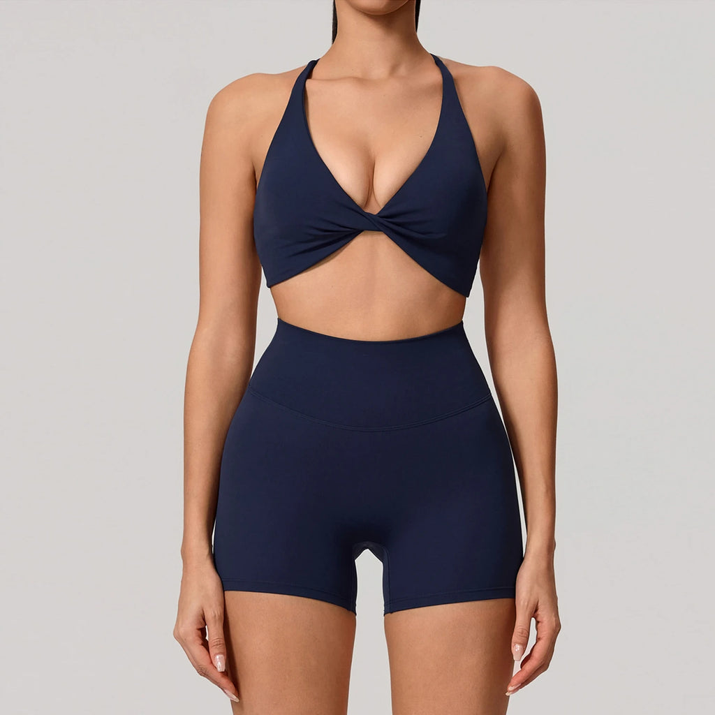 Conjunto Deportivo 2 Piezas Top Cruzado y Leggings