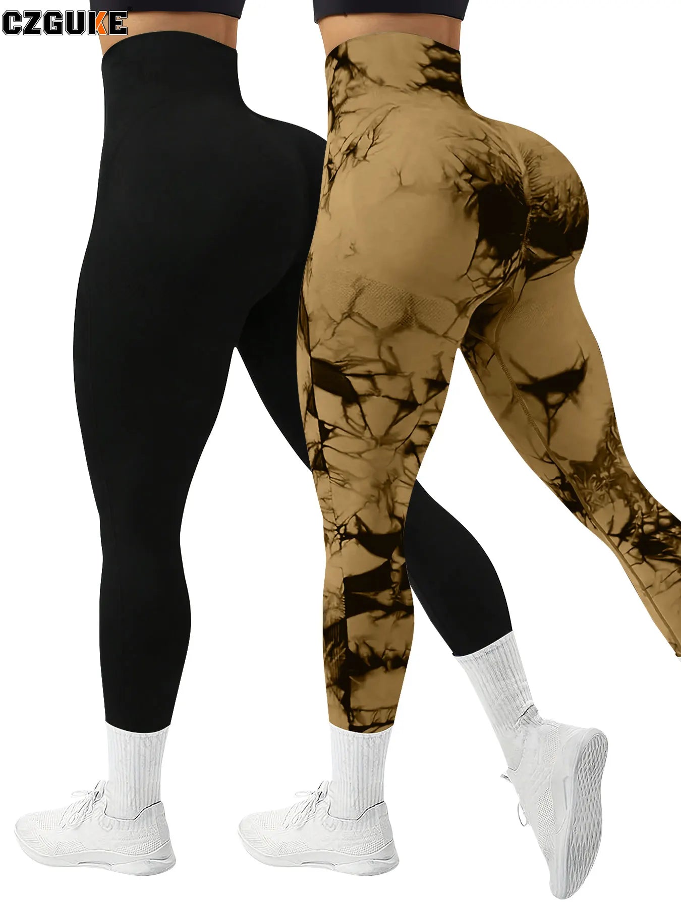 za Pack x2: Leggings Deportivos Tie-Dye Push-Up)