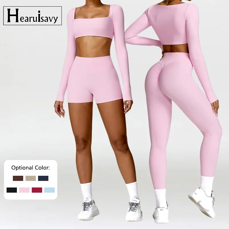 Conjunto Deportivo 2 Piezas Top Cruzado y Leggings