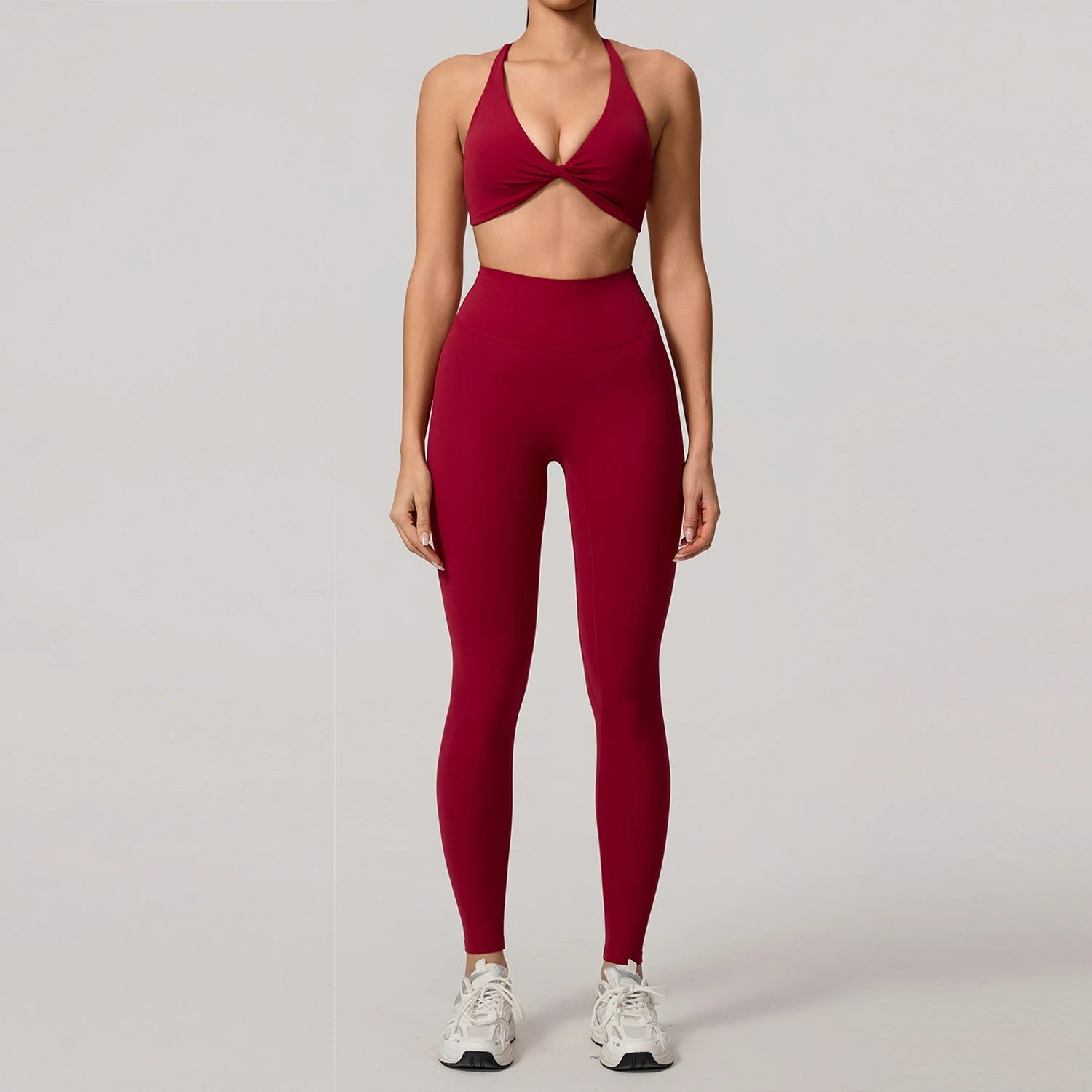 Conjunto Deportivo 2 Piezas Top Cruzado y Leggings
