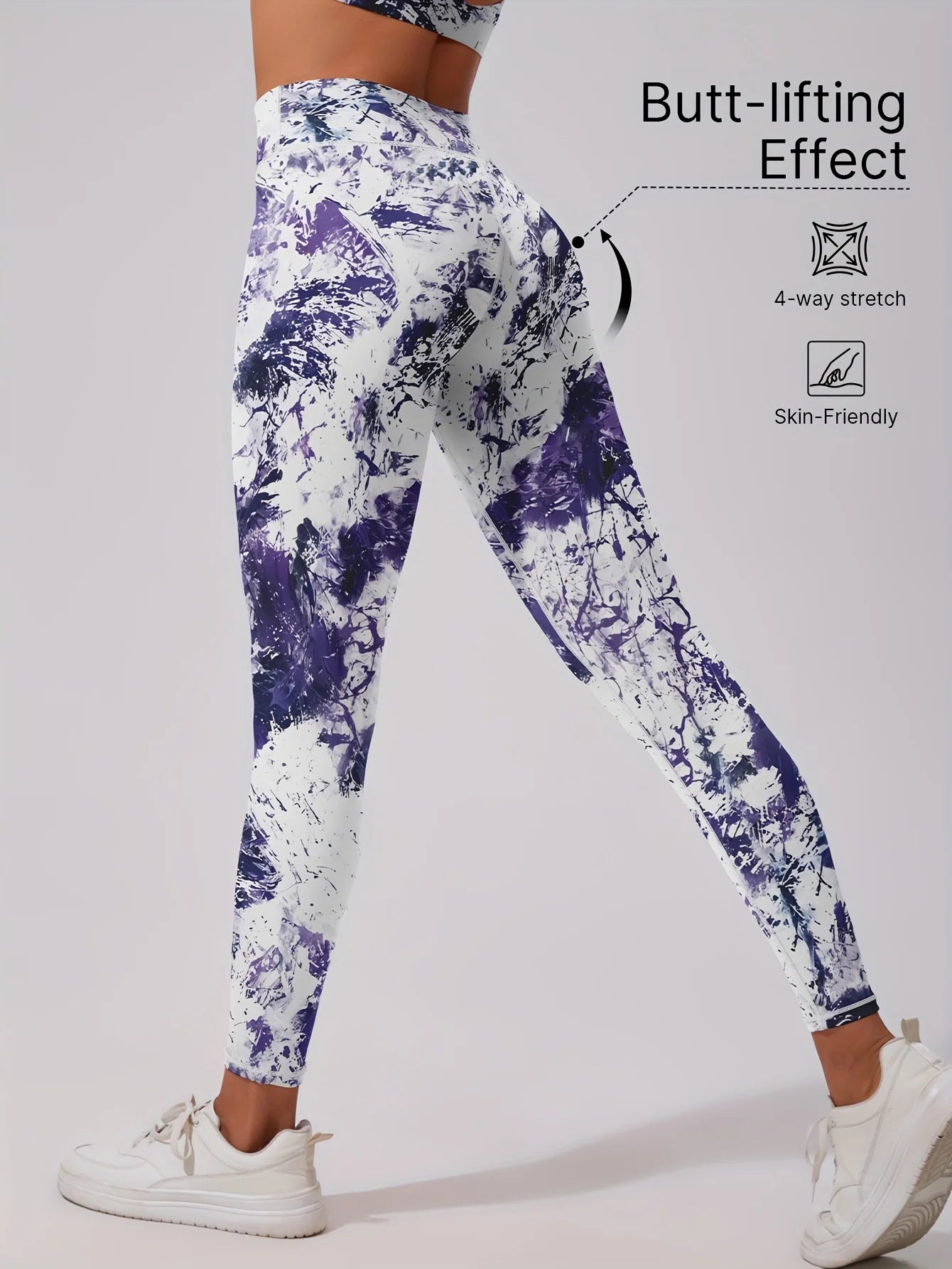 za Leggings Térmicos Tie-Dye con Forro Polar