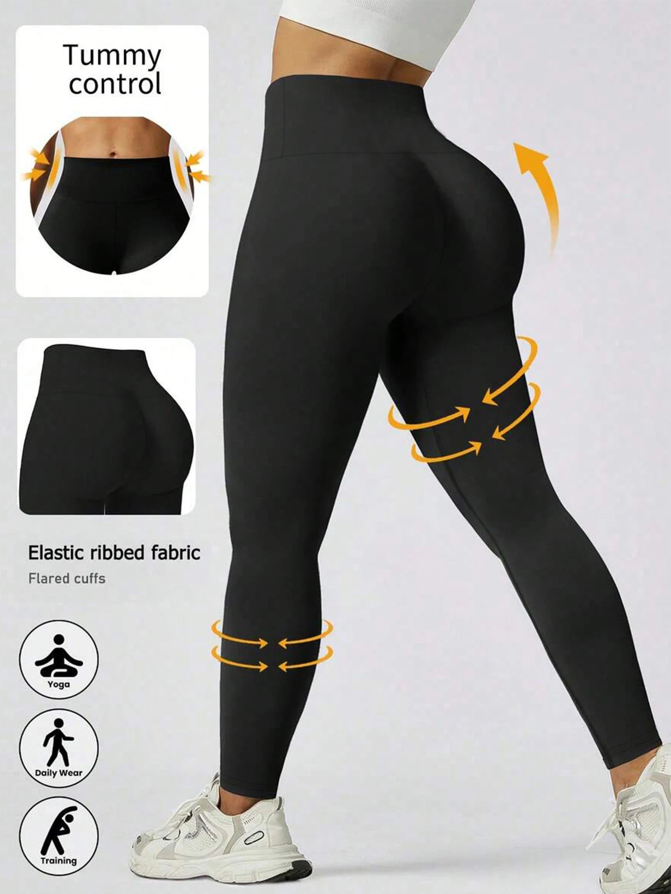za Leggings Clásicos de Alta Compresión y Control