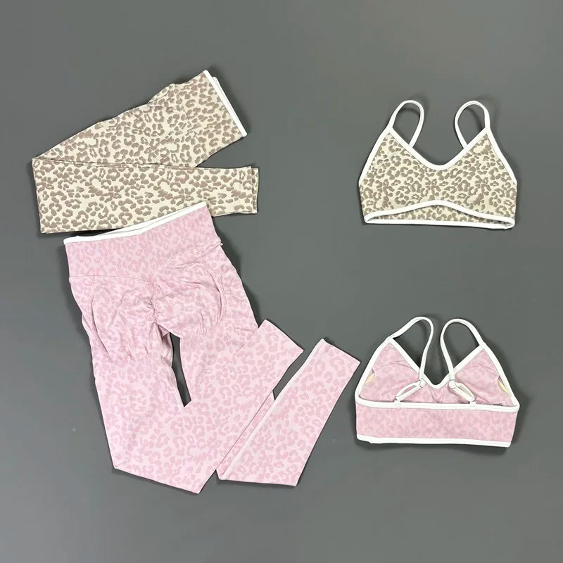 Conjunto Deportivo 2 Piezas Animal Print con Ribetes