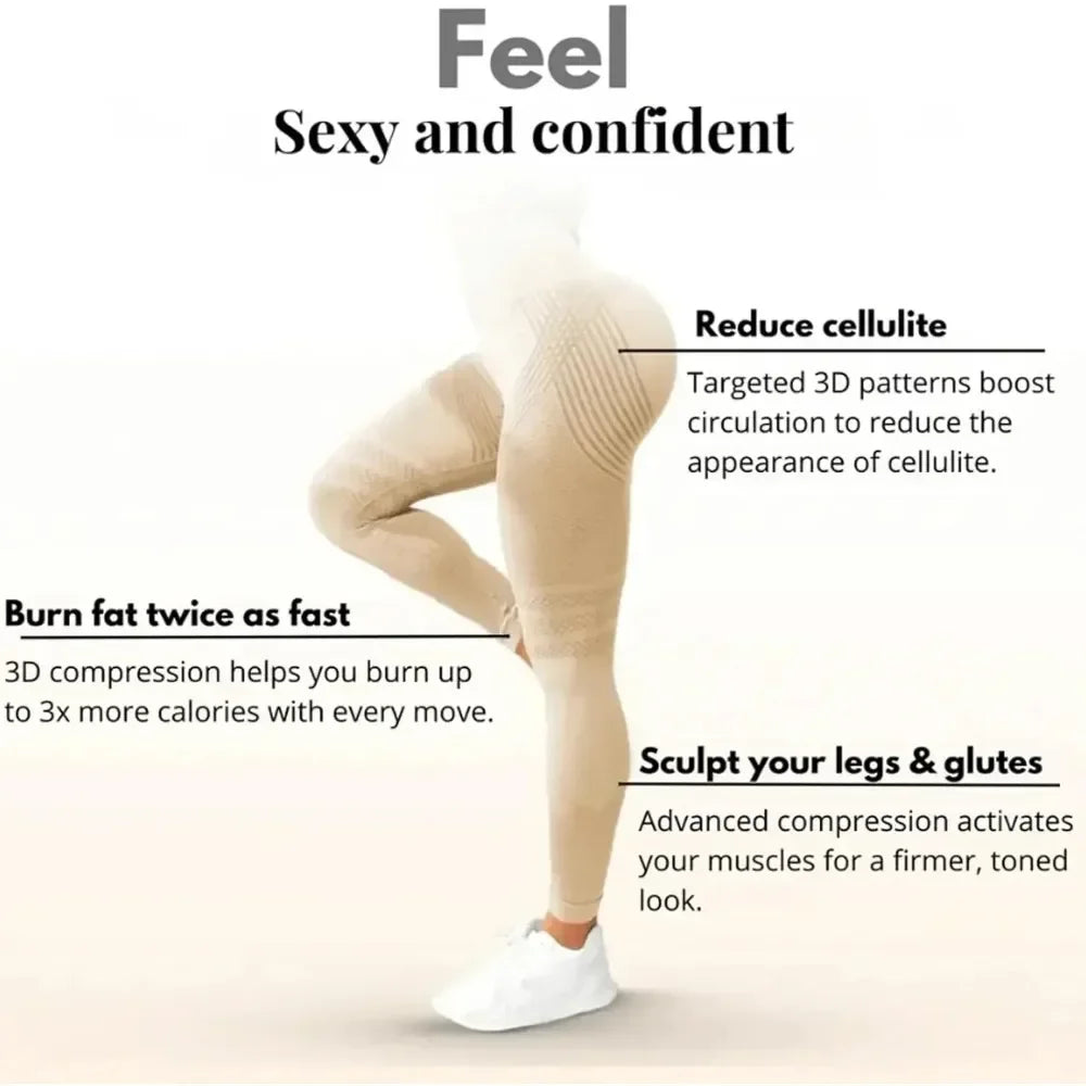 Leggings Deportivos 3D Anticelulíticos y Push-Up