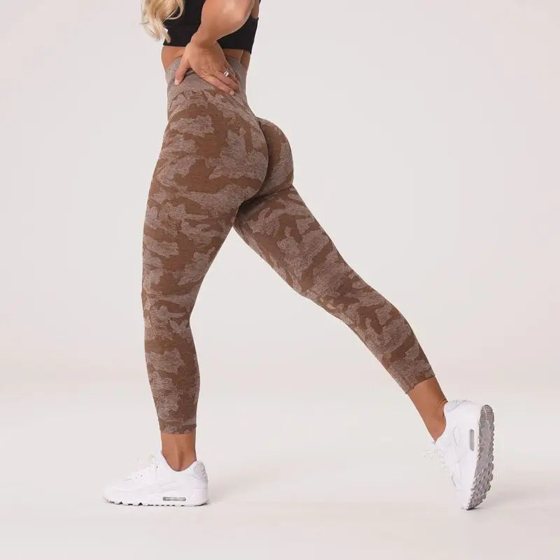 za Leggings Deportivos Seamless Estampado Push-Up