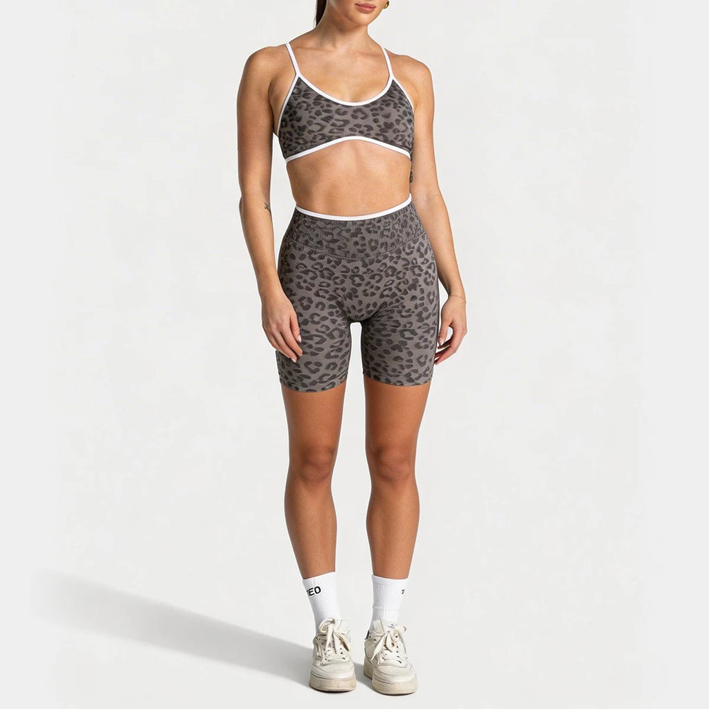 Conjunto 2 Piezas Biker Shorts y Top Ajustable animal print