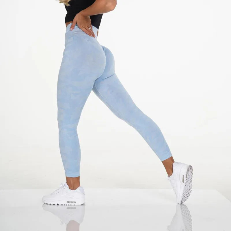 za Leggings Deportivos Seamless Estampado Push-Up