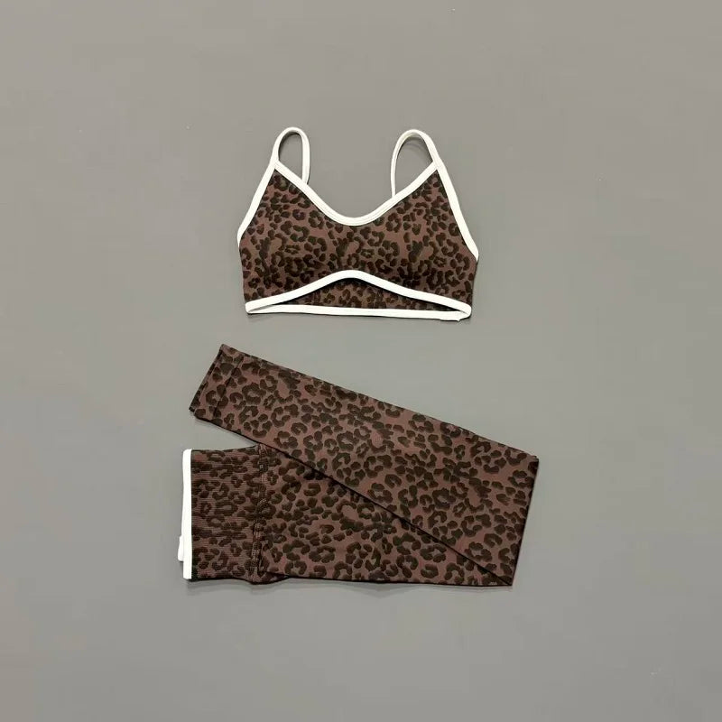 Conjunto Deportivo 2 Piezas Animal Print con Ribetes