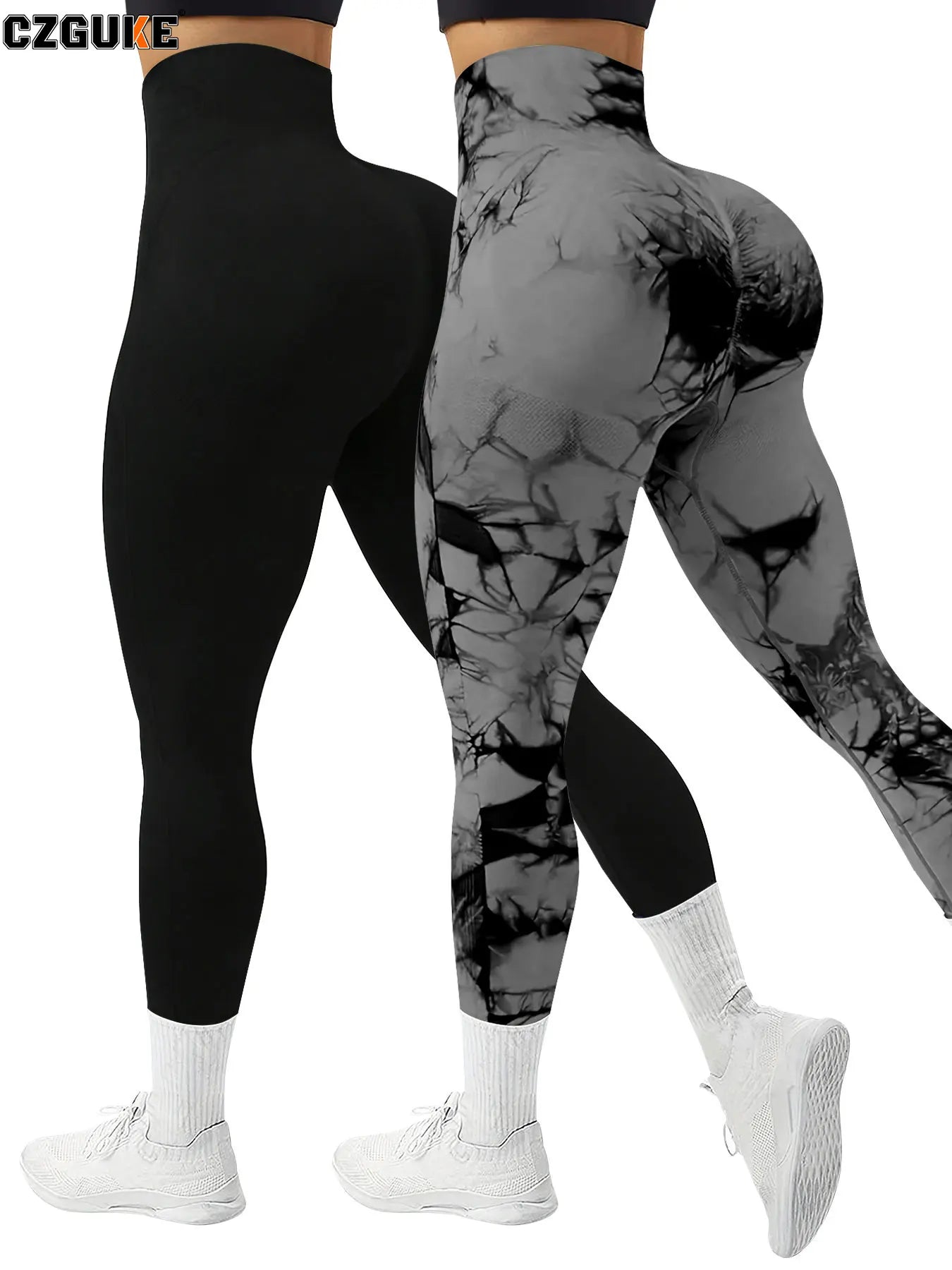 za Pack x2: Leggings Deportivos Tie-Dye Push-Up)