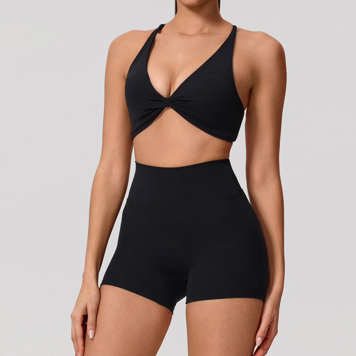 Conjunto Deportivo 2 Piezas Top Cruzado y Leggings