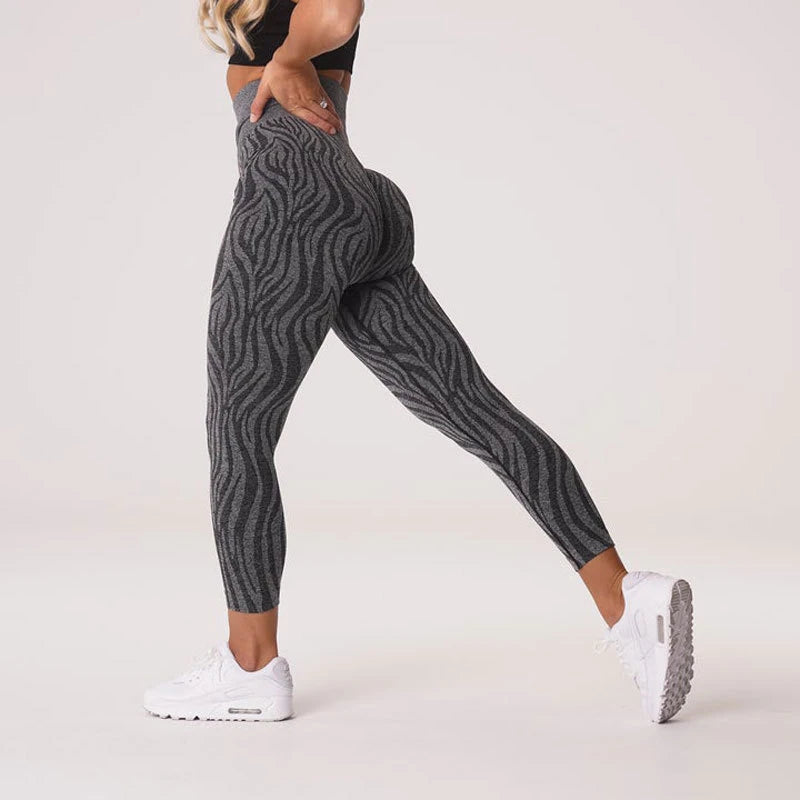 za Leggings Deportivos Seamless Estampado Push-Up