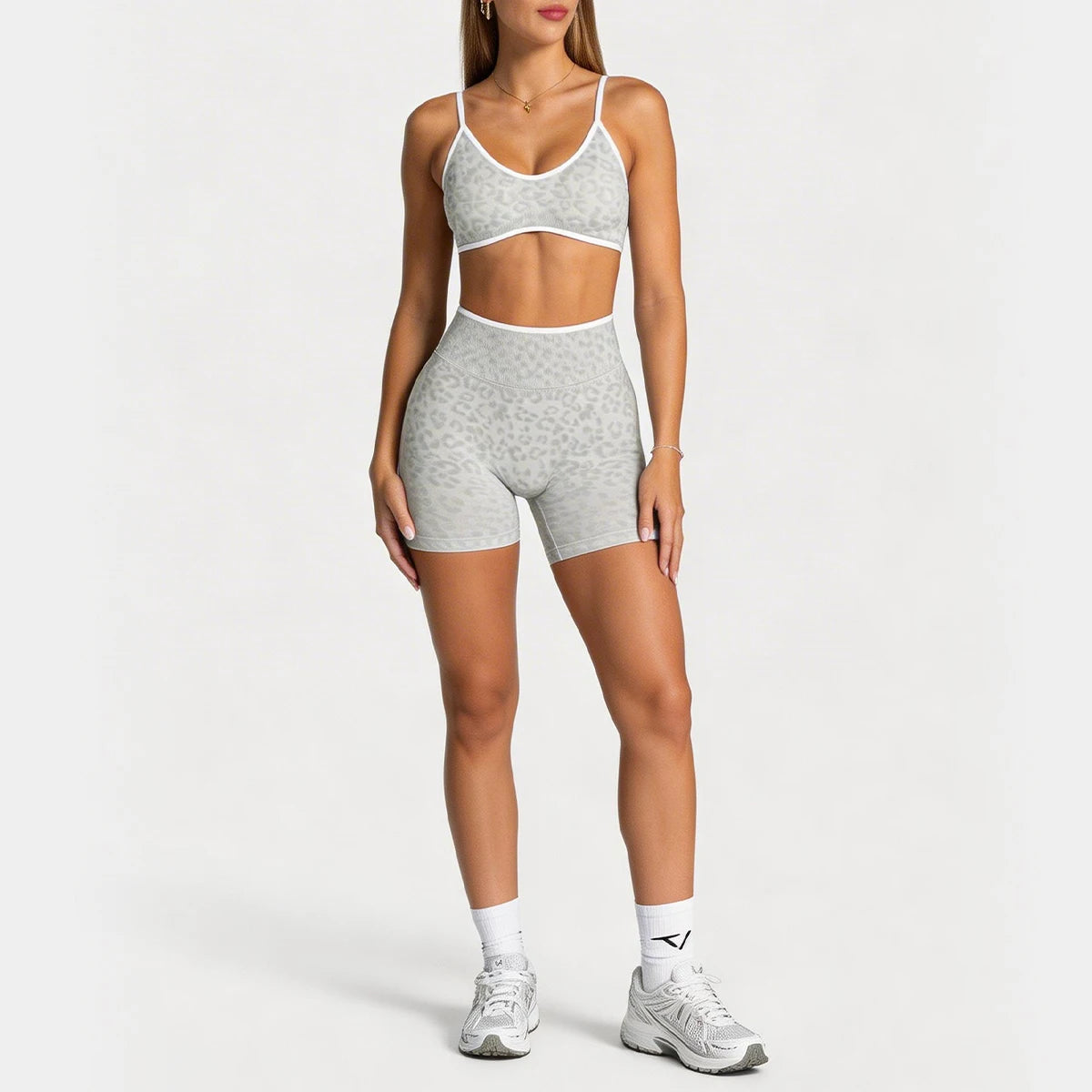 Conjunto 2 Piezas Biker Shorts y Top Ajustable animal print