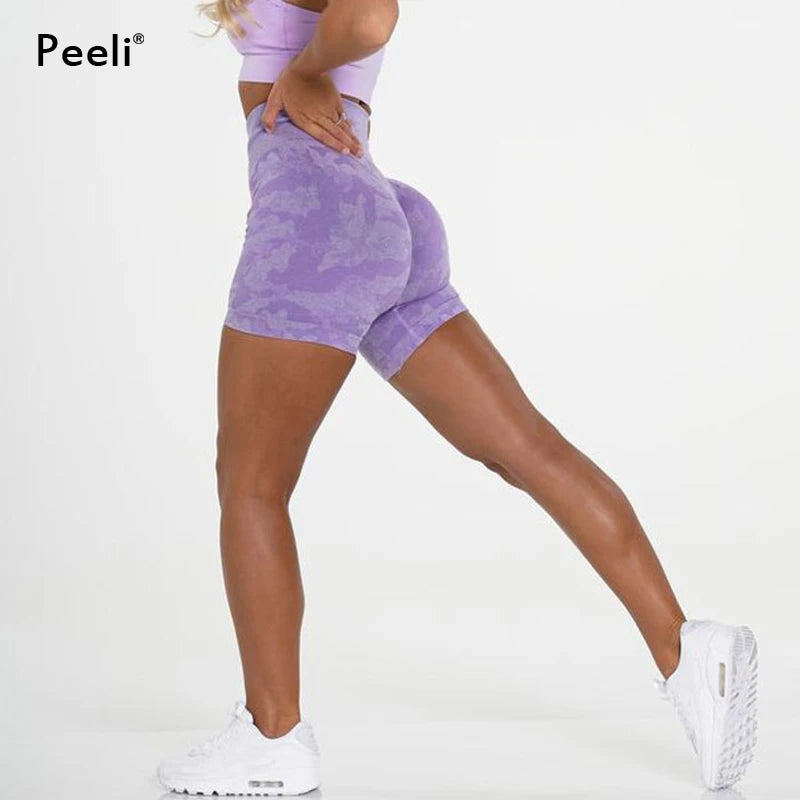 za Shorts Deportivos Seamless Estampado Push-Up