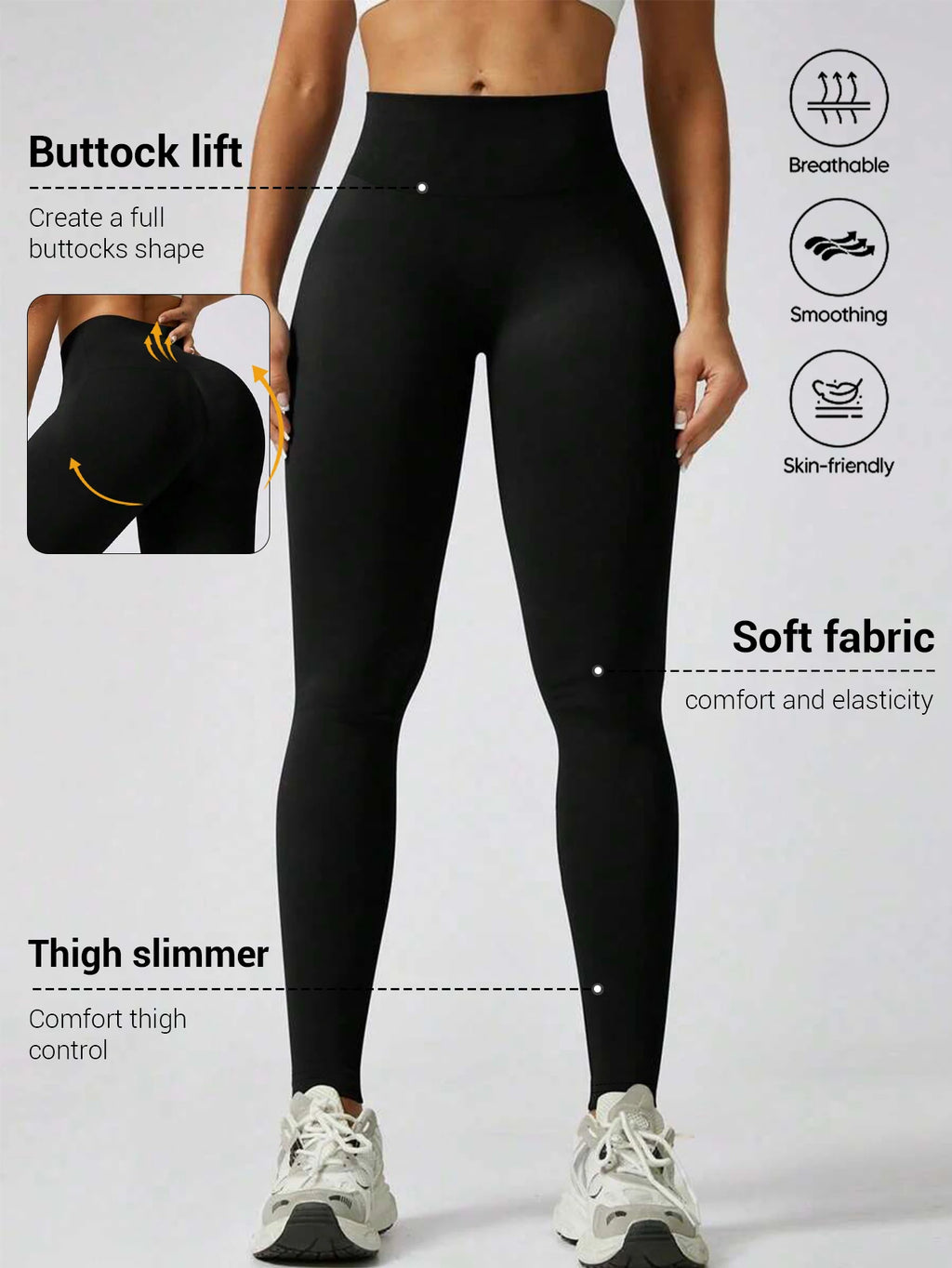 za Leggings Clásicos de Alta Compresión y Control