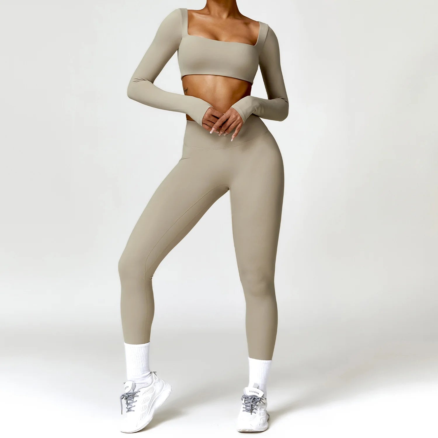 Conjunto Deportivo 2 Piezas Top Cruzado y Leggings