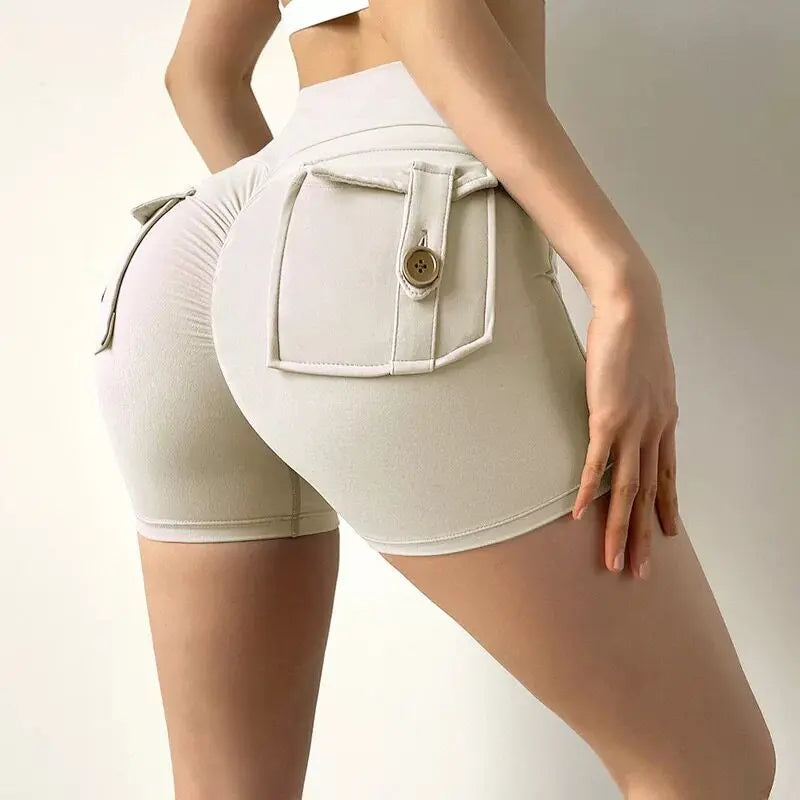 za Shorts Deportivos Push-Up con Bolsillos Cargo