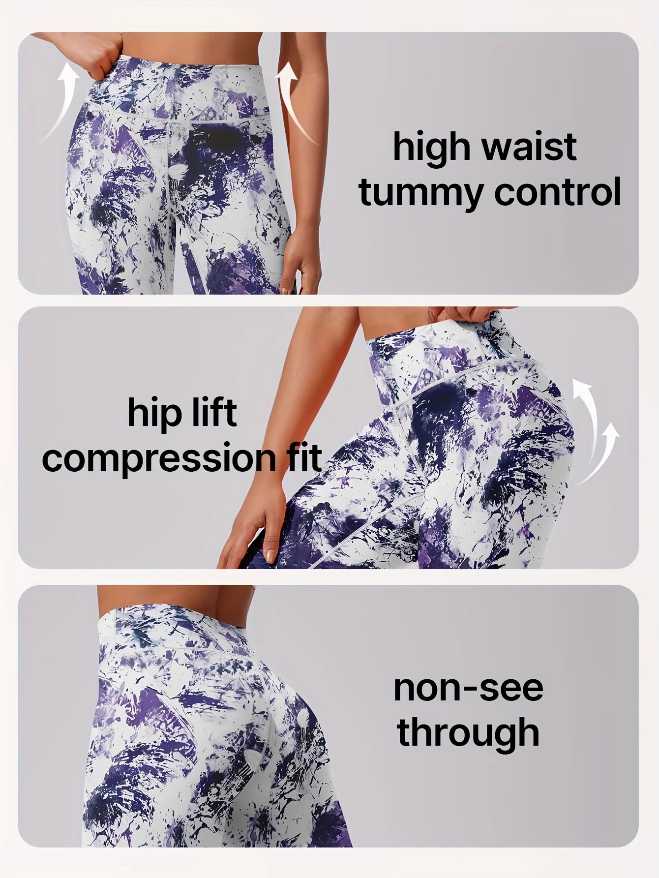 za Leggings Térmicos Tie-Dye con Forro Polar