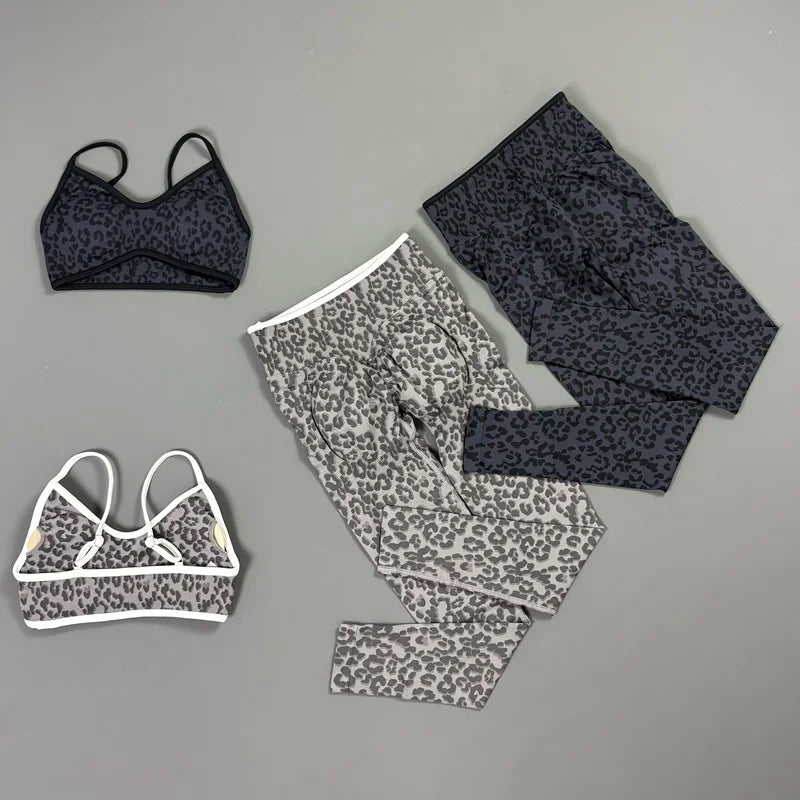 Conjunto Deportivo 2 Piezas Animal Print con Ribetes