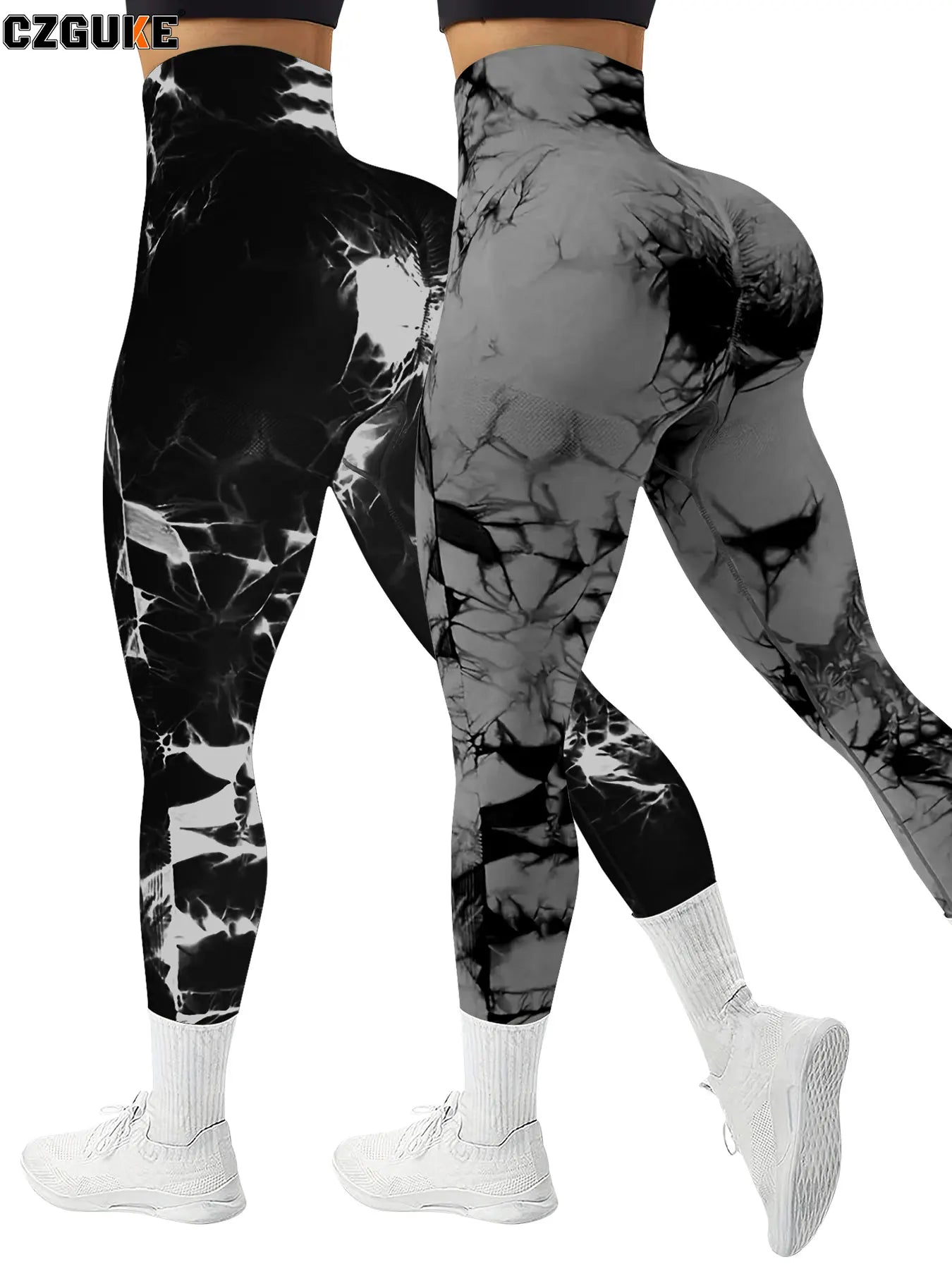 za Pack x2: Leggings Deportivos Tie-Dye Push-Up)