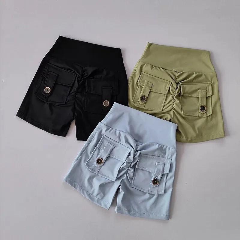za Shorts Deportivos Push-Up con Bolsillos Cargo