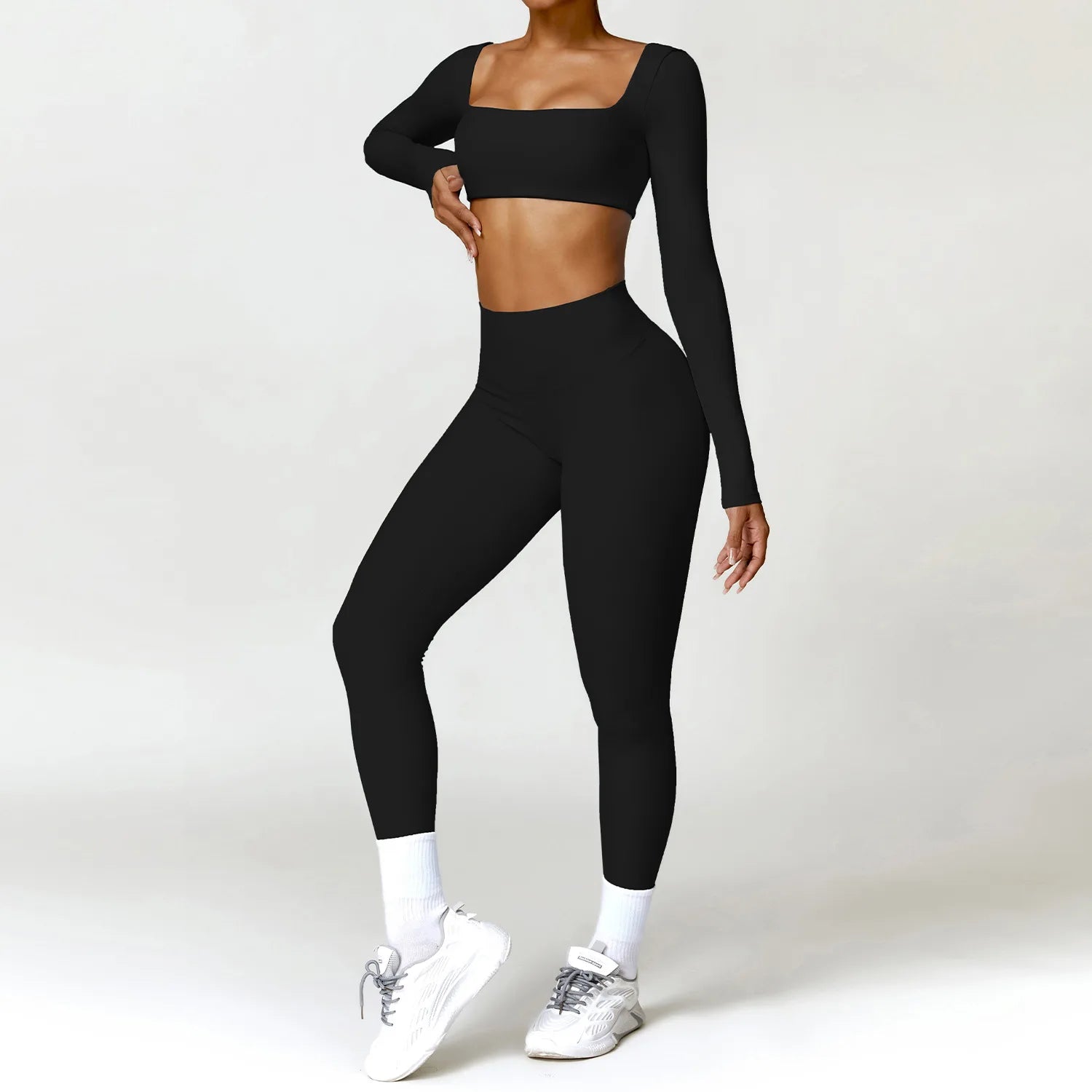 Conjunto Deportivo 2 Piezas Top Cruzado y Leggings