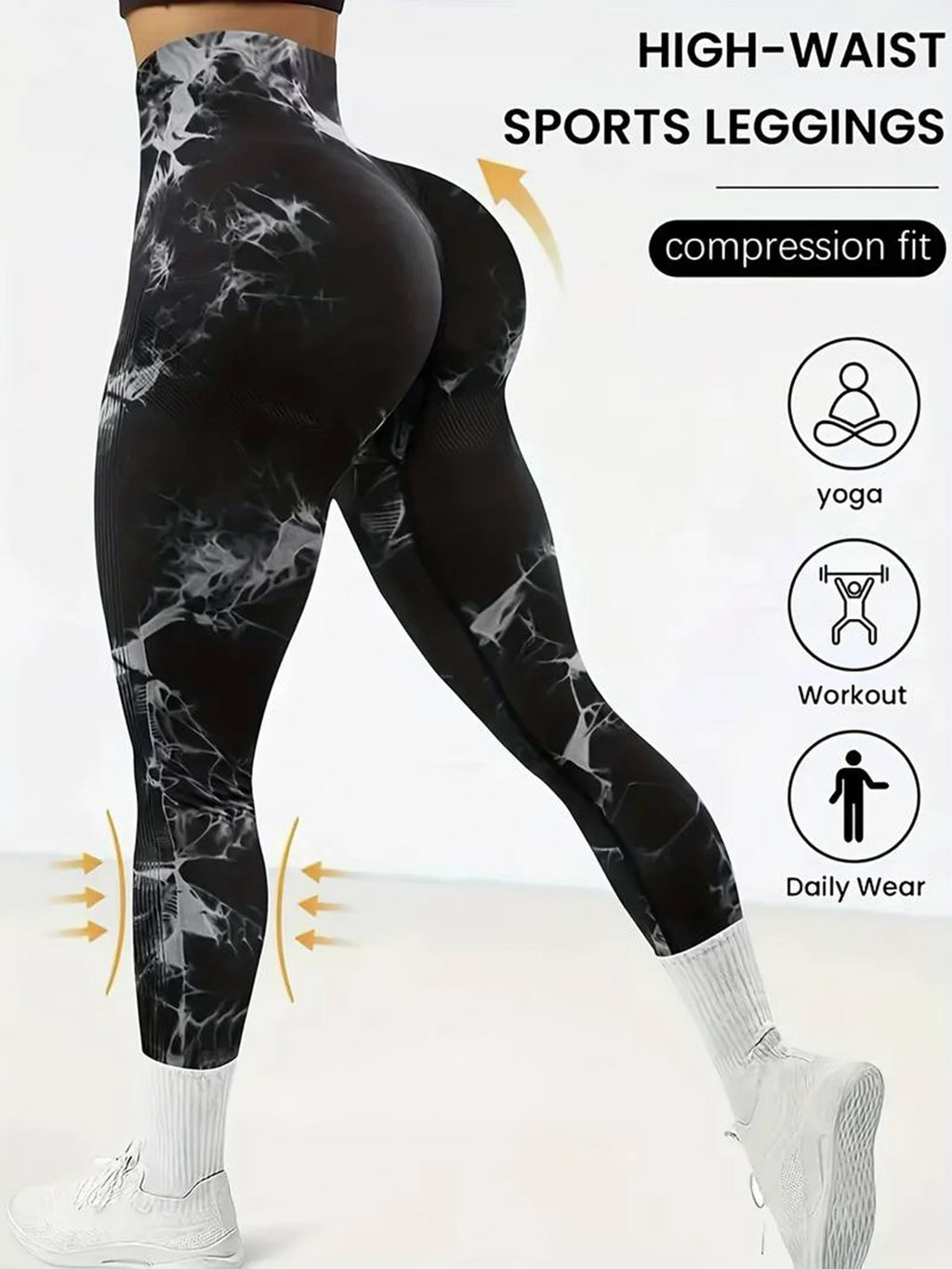 za Pack x2: Leggings Deportivos Tie-Dye Push-Up)