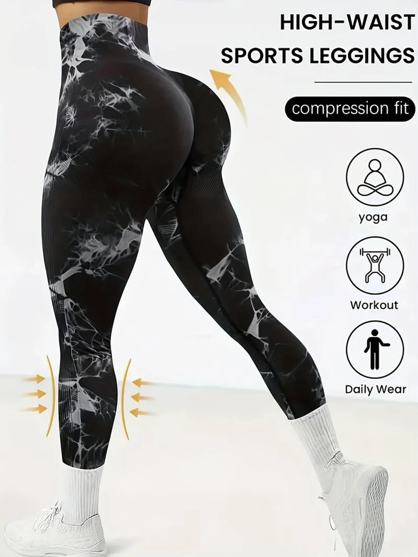 za Pack x2: Leggings Deportivos Tie-Dye Push-Up)