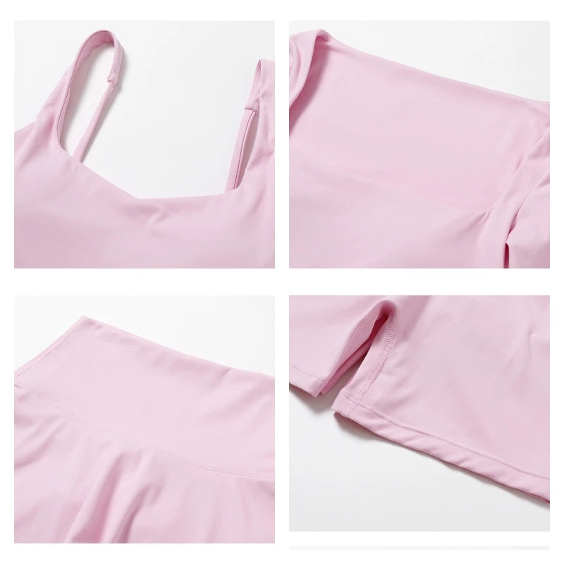 Conjunto Deportivo 2 Piezas Top Cruzado y Leggings
