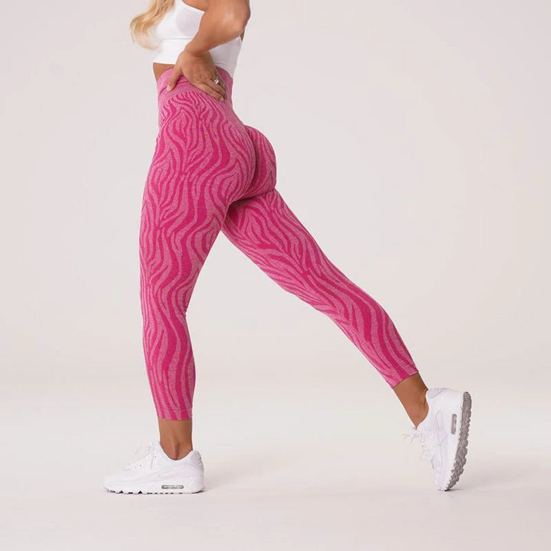 za Leggings Deportivos Seamless Estampado Push-Up