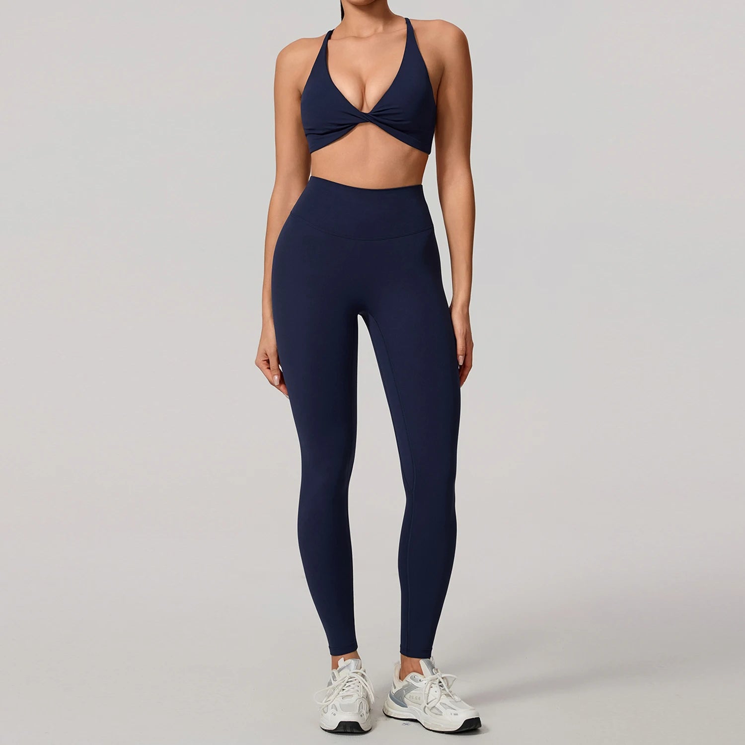 Conjunto Deportivo 2 Piezas Top Cruzado y Leggings