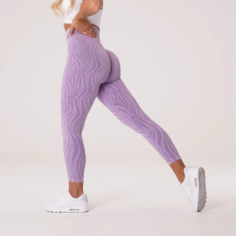 za Leggings Deportivos Seamless Estampado Push-Up