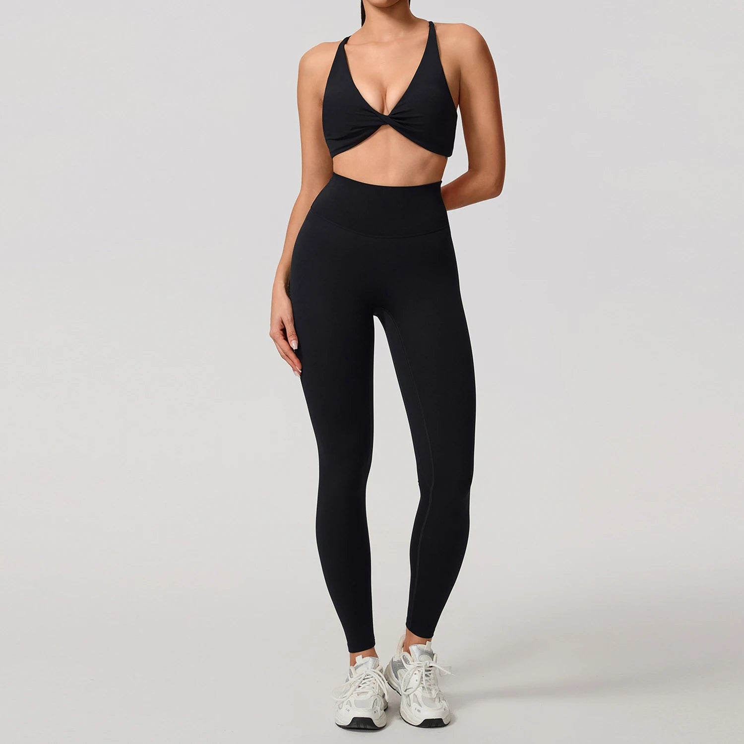 Conjunto Deportivo 2 Piezas Top Cruzado y Leggings