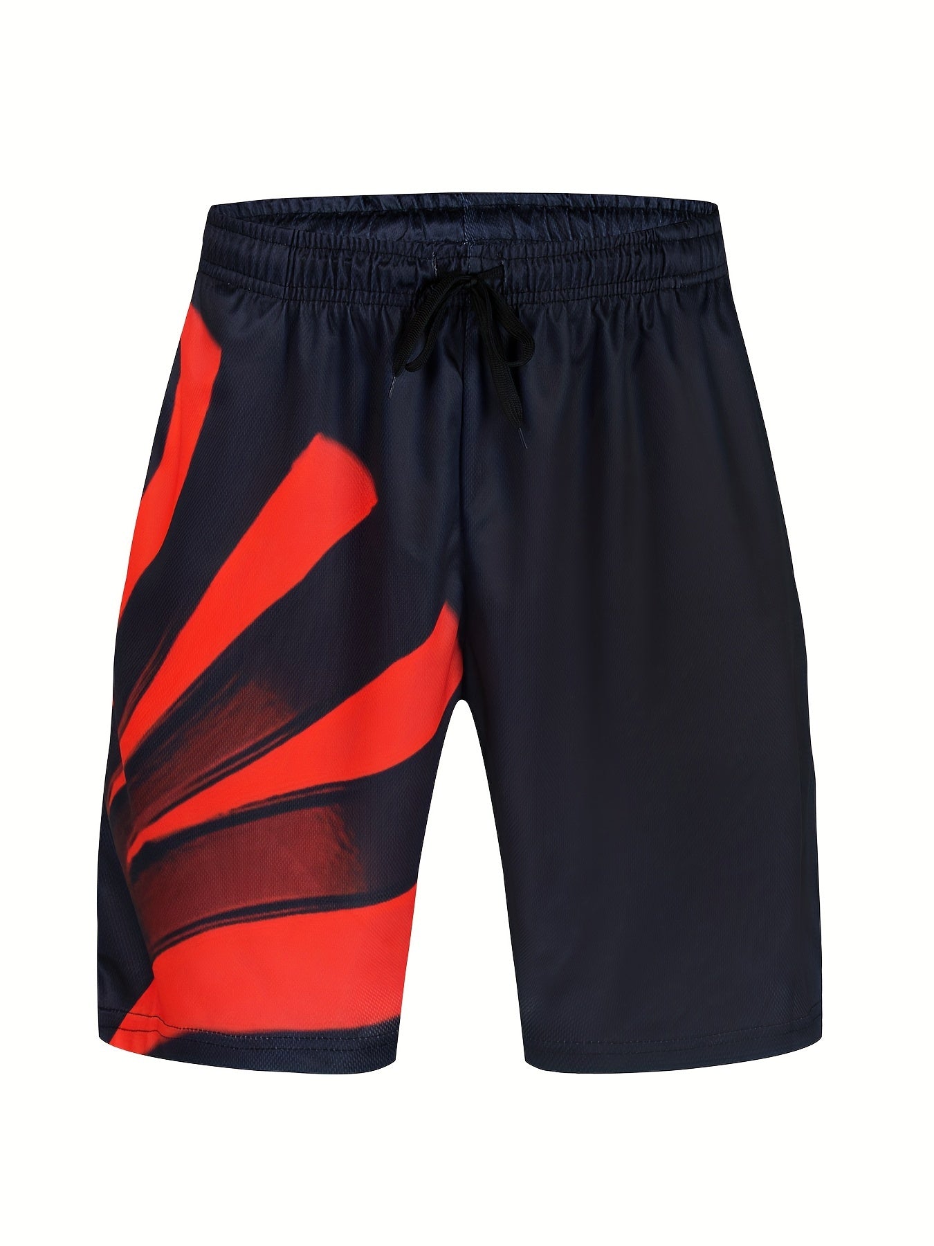 2-Piece Mens Cartoon Print Sports Set - Soft 100% Polyester Crew Neck T-Shirt and Active Drawstring Shorts for Fitness, Novelty, and Weekend Casual Wear