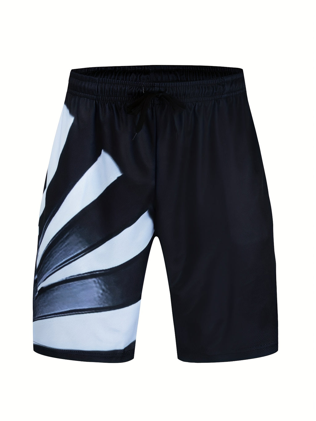 2-Piece Mens Cartoon Print Sports Set - Soft 100% Polyester Crew Neck T-Shirt and Active Drawstring Shorts for Fitness, Novelty, and Weekend Casual Wear